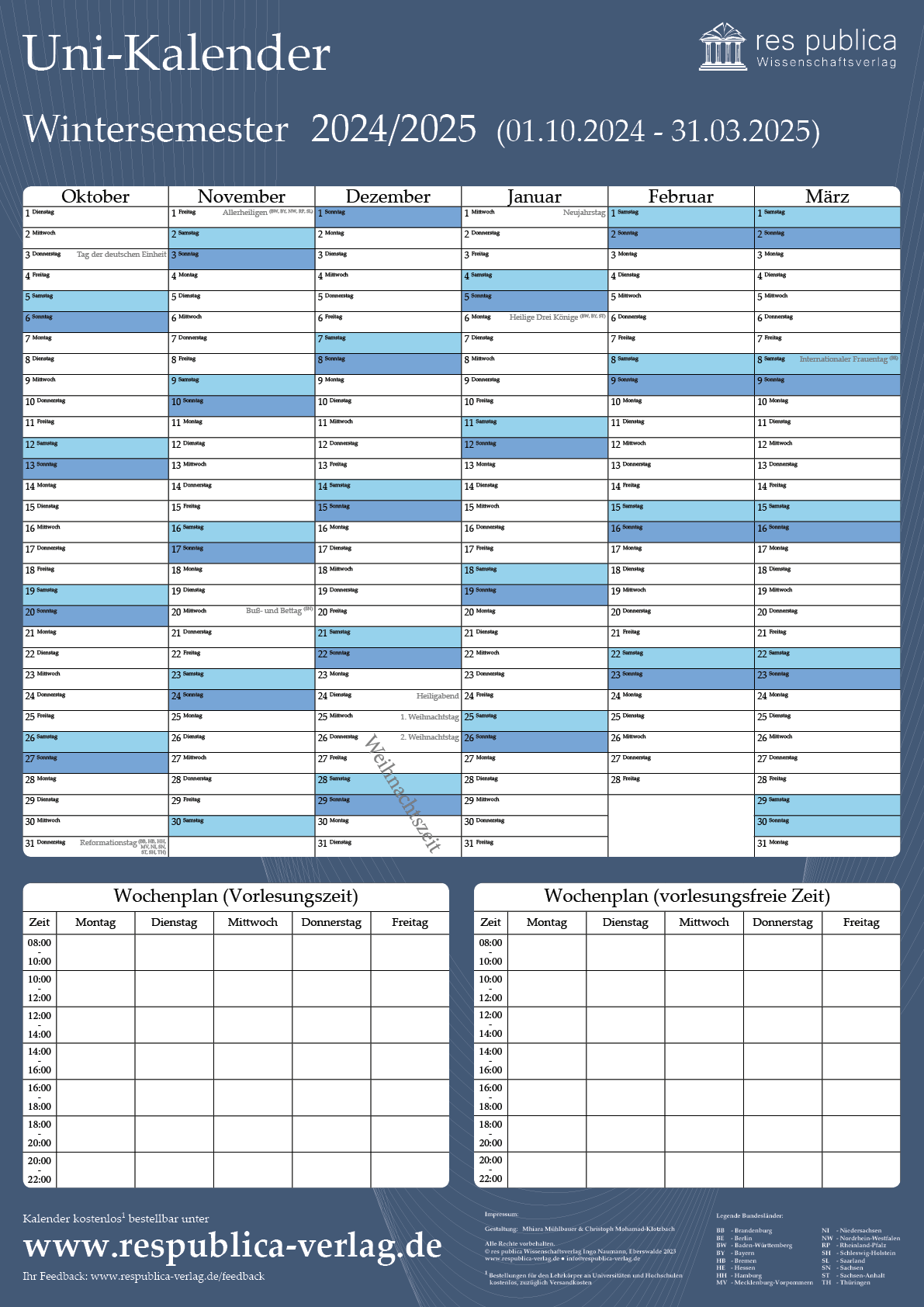 Termine Wintersemester 2024/24 S – AABB
